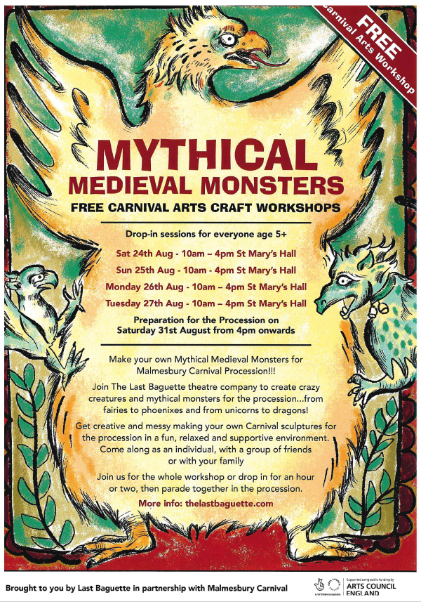 Mythical Medieval Monsters - Free carnival arts craft workshop